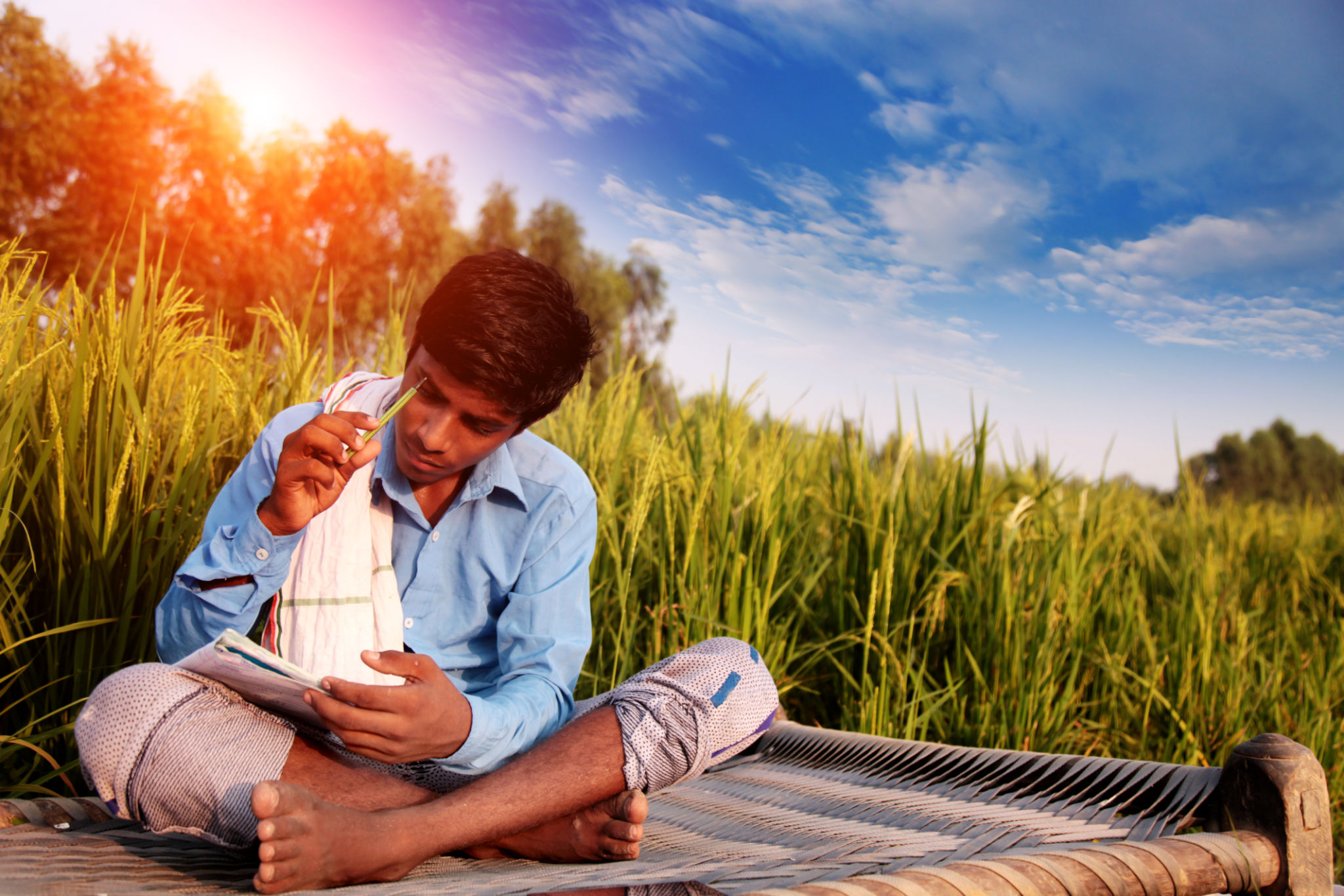 Boy reading image